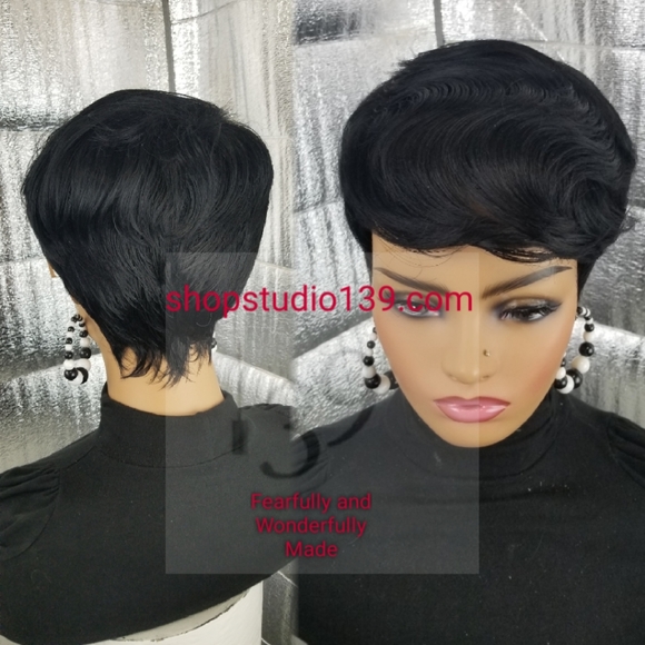 Short and sassy fingerwaves pixie wig